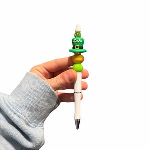 Lucky St. Patty’s Day Hat Custom Beaded Pen - Comes With One Pen Refill
